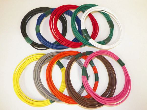 18 Gauge TXL Wire - 10 solid colors each 10 foot long