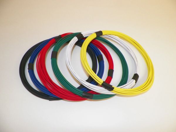 8 AUTOMOTIVE  WIRES 16 GAUGE  GXL EIGHT COLORS  10' EACH STRIPED  157 CHOICES 