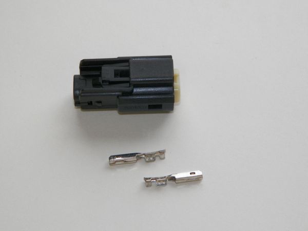 1 Harley 2x Black Female OEM Molex MX150 connector+terminals