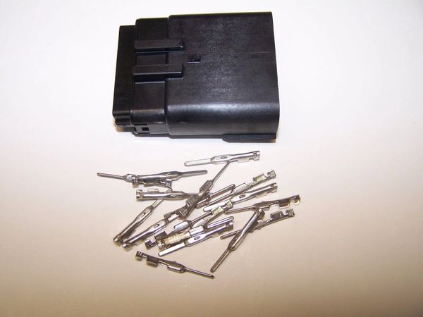 1 Harley 20x Black Male OEM Molex MX150 connector+terminals