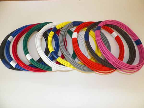 12 GXL 8 SOLID COLORS 25 FEET EACH 200 FEET TOTAL HIGH TEMP AUTOMOTIVE WIRE