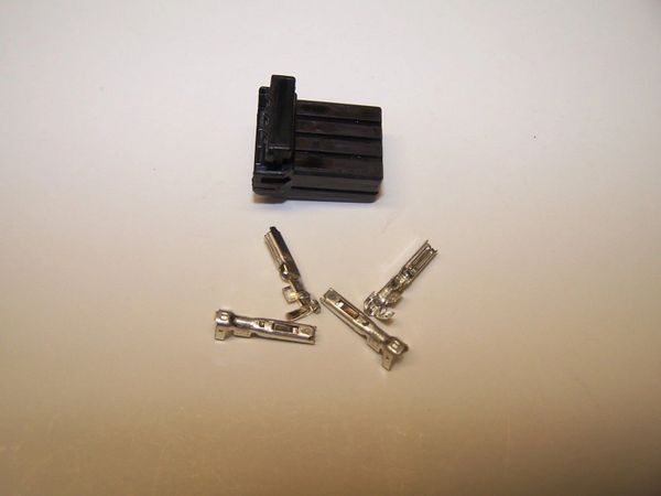 1 Harley 4x Black OEM Amp/Tyco Multi-lock MALE conector+terminals