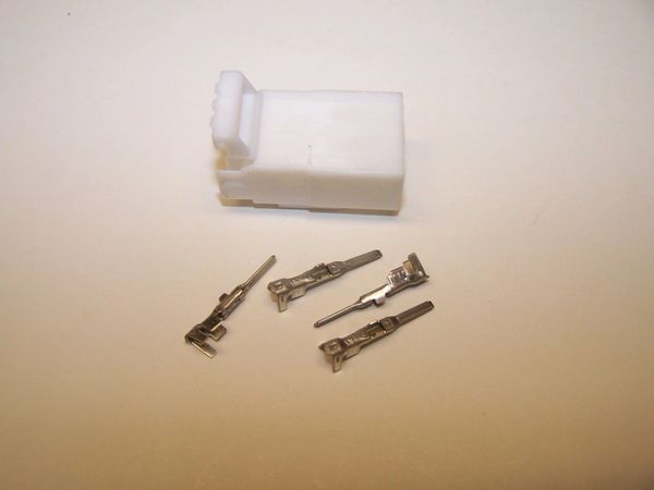 1 Harley 4x White OEM Amp/Tyco Multi-lock FEMALE conector+terminals