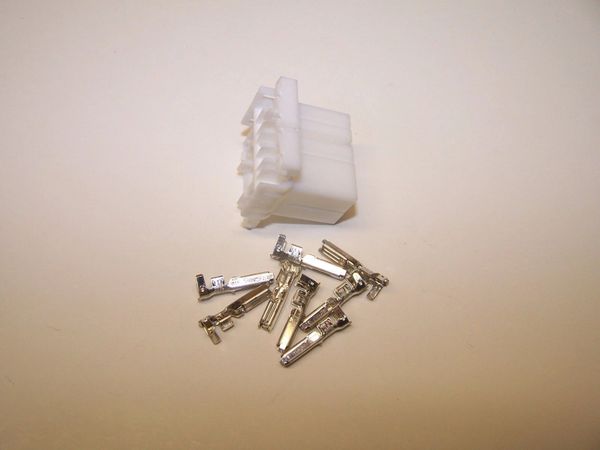 1 Harley 8x White OEM Amp/Tyco Multi-lock MALE conector+terminals