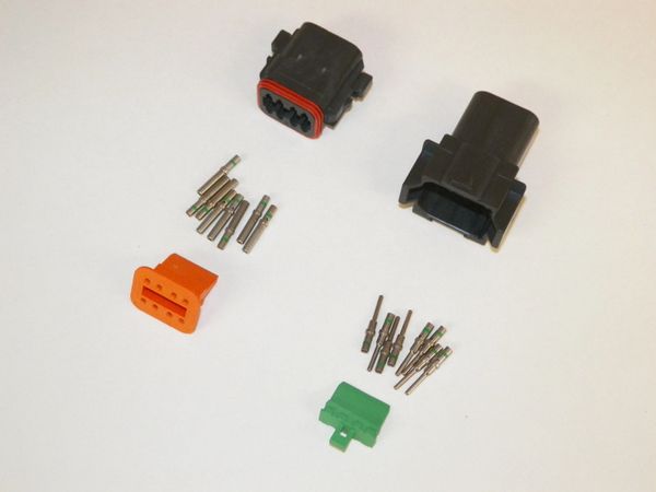 16 con contatti Solid nickel kit connettore H2Racing 4 pin Deutsch DT 18