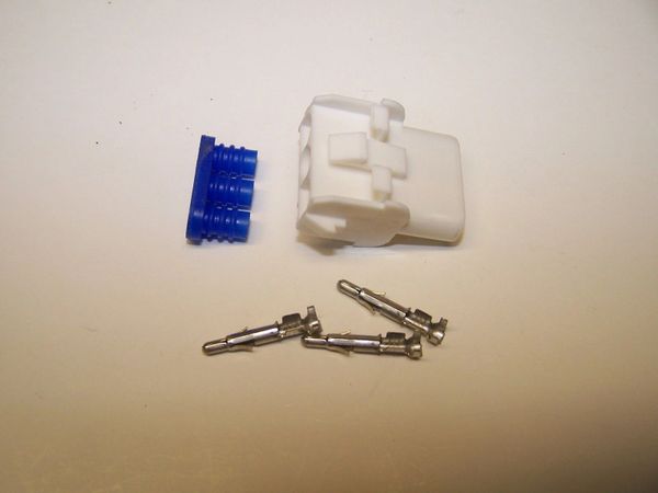 1 White 3X OEM Amp/Tyco Mate-N-Lok FEMALE Connector