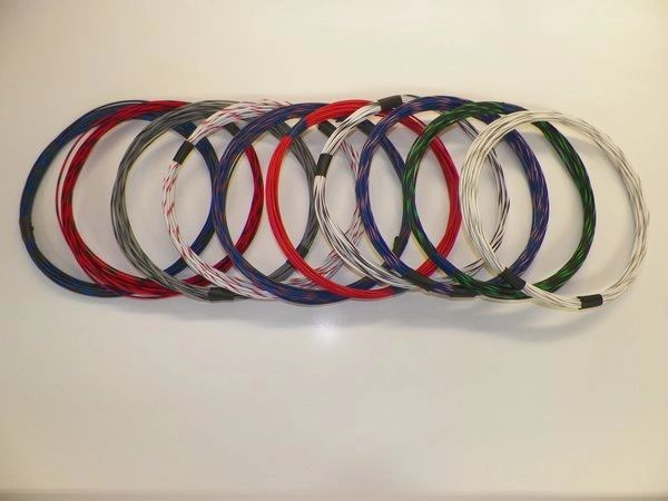 20 gauge TXL wire - 10 STRIPED colors each 10 foot long