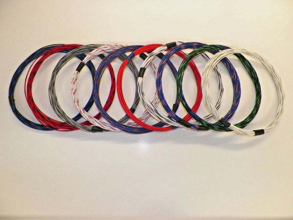 16 gauge GXL wire- 10 striped colors each 25 foot long