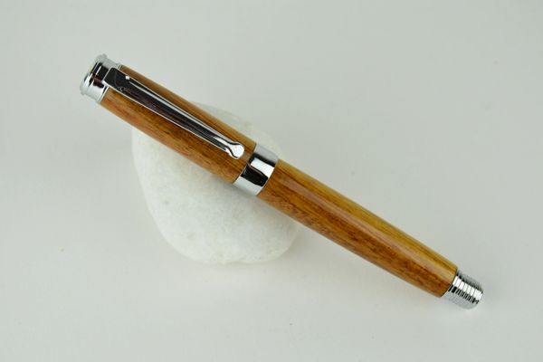 Leveche postable rollerball pen, canary wood, chrome