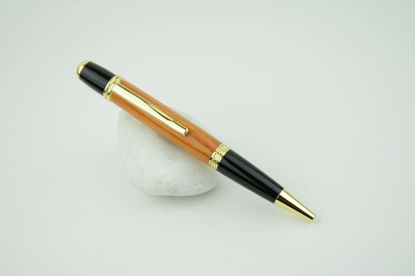 Sierra ballpoint pen, pitch pine, gold plated