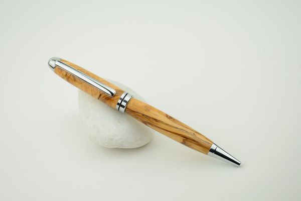 Classic ballpoint pen, olive, chrome