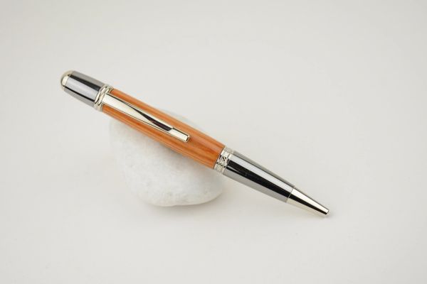 Sierra ballpoint pen, pitch pine, platinum plated