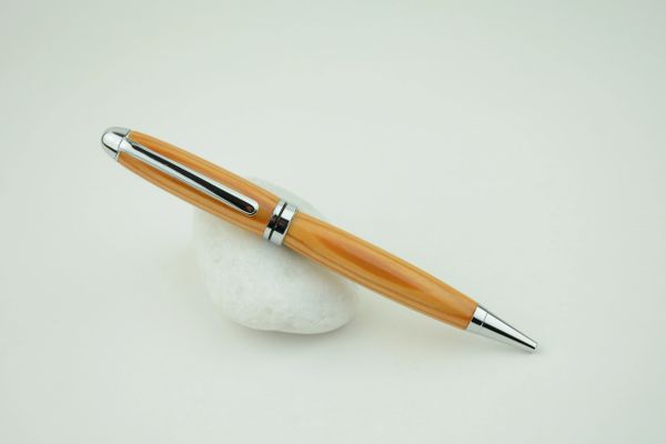 Classic ballpoint pen, pitch pine, chrome