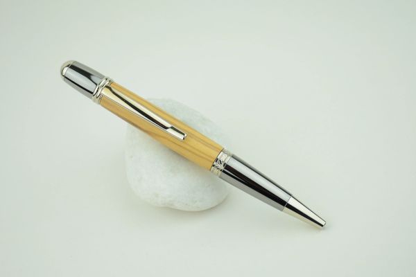 Sierra ballpoint pen, olive wood, platinum plated