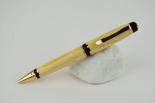 Cigar Alianti ballpoint pen, tree of heaven, gold plated