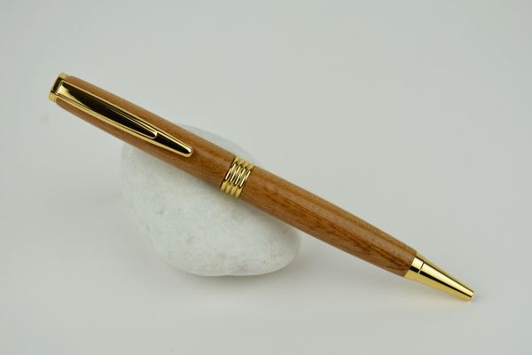 Streamline ballpoint pen, elm, gold plated