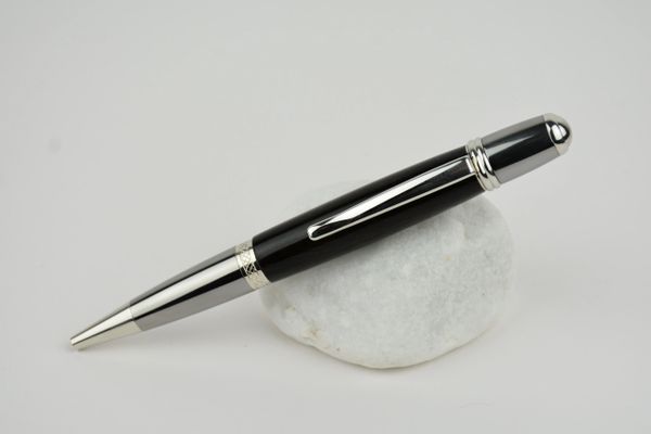 Sierra ballpoint pen, blackwood, platinum plated