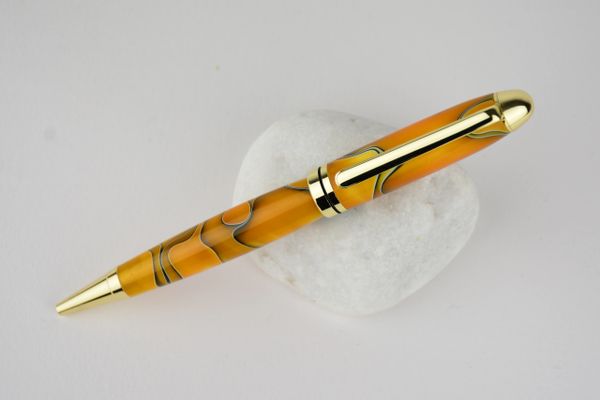 Classic ballpoint pen, honey bee, gold plated