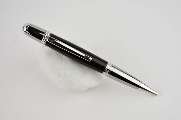 Sierra ballpoint pen, Indian ebony, platinum plated