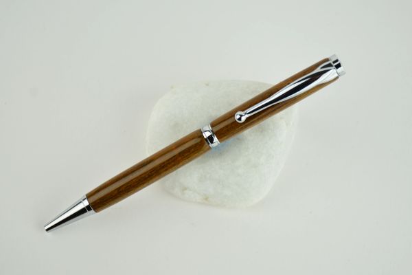 Slimline ballpoint pen, palo santo, chrome