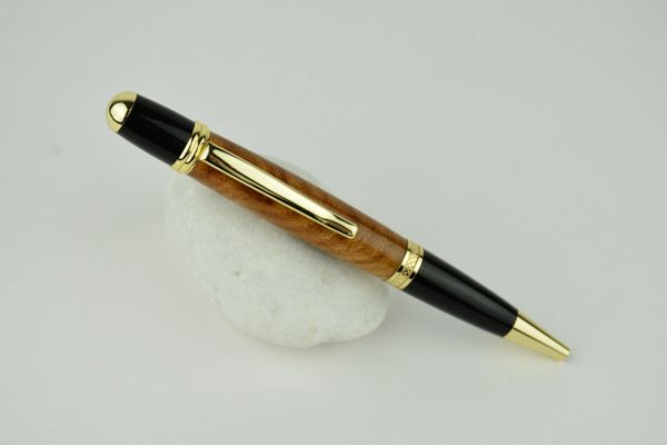 Sierra ballpoint pen, elm, gold plated