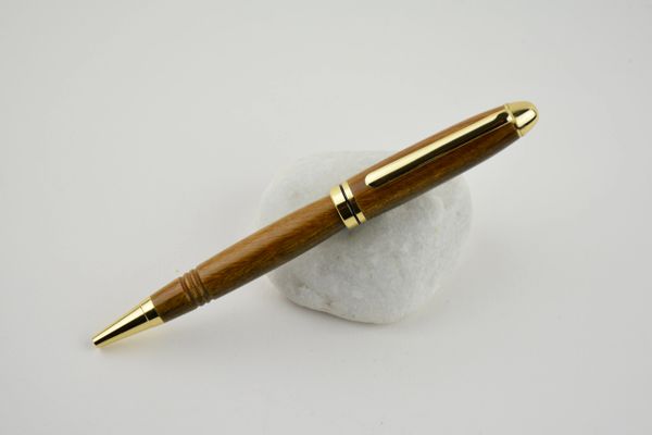 Classic ballpoint pen, palo santo, comfort grip, gold plated