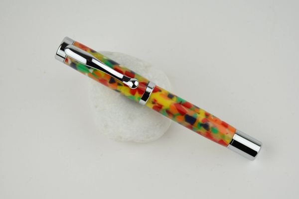Connoisseur non postable fountain pen, multi colour, chrome