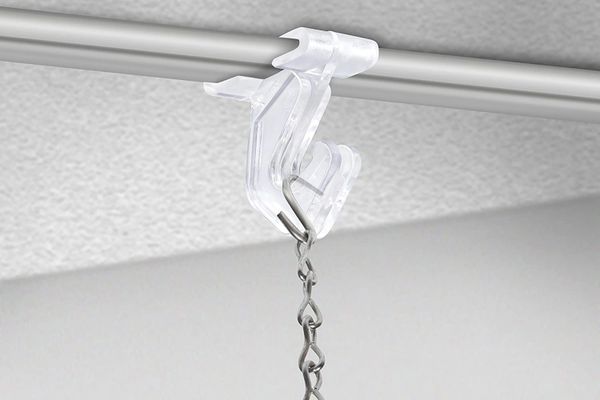 Gansita Clear Drop Ceiling Hooks,15 Pack Polycarbonate Ceiling Hanger T-Bar Track Clip Suspended Ceiling Hooks for Hanging Plants Office