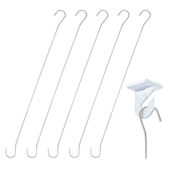 Gansita Clear Drop Ceiling Hooks,10 Pack Polycarbonate Ceiling Hanger T-Bar Track Clip Suspended Ceiling Hooks for Hanging Plants Offic