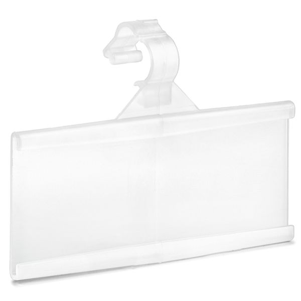 Pack of 100 Plastic Wire Shelf Label Holder, Sign and Ticket Holder