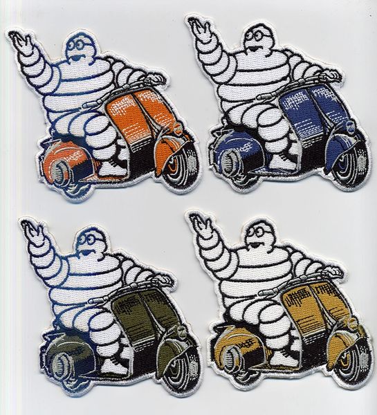 Vintage Style Michelin Vespa Scooter Patch