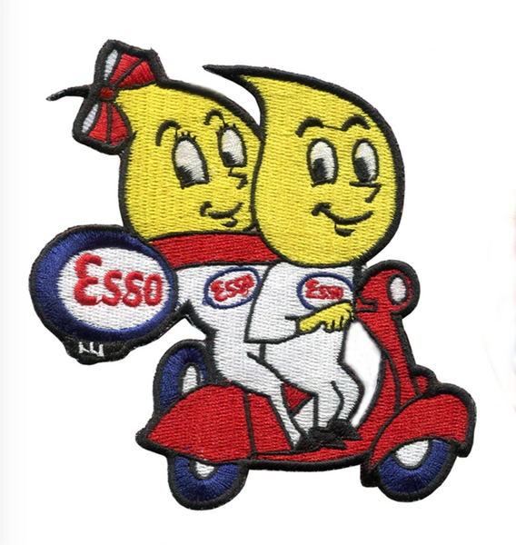 Vintage Style ESSO Vespa Scooter Patch 10cm