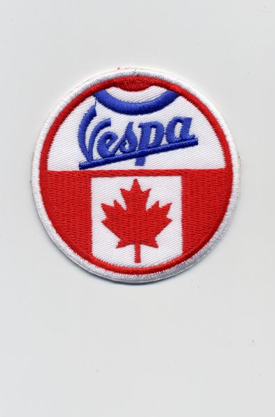 Vintage Style Vespa Patch Canada Flag 7cm