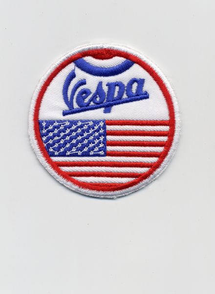 Vintage Style Vespa Patch United States Flag 7cm