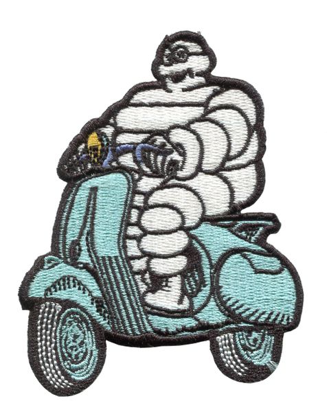 Vintage Style Michelin Vespa Scooter Patch 7.5cm (More Colors Inside)