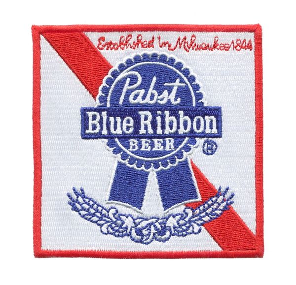 Vintage Style Pabst Blue Ribbon PBR Beer Patch 9cm x 9cm