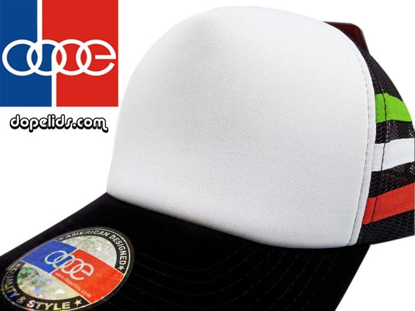 smARTpatches "Italian Stripes" Vintage Style Trucker Hat by dopelids