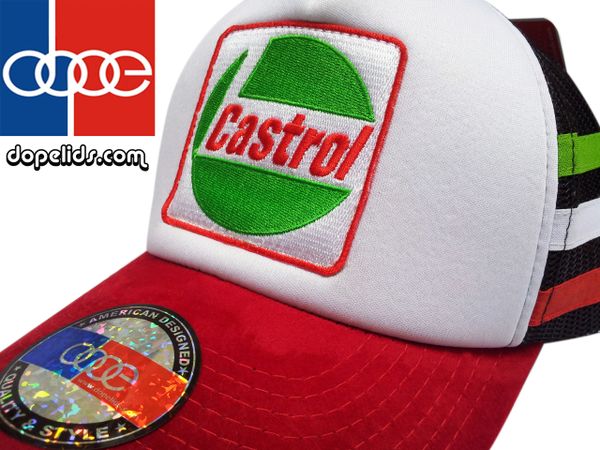 smartpatches Castrol Vintage Style 70's Trucker Hat (Castrol Stripes)