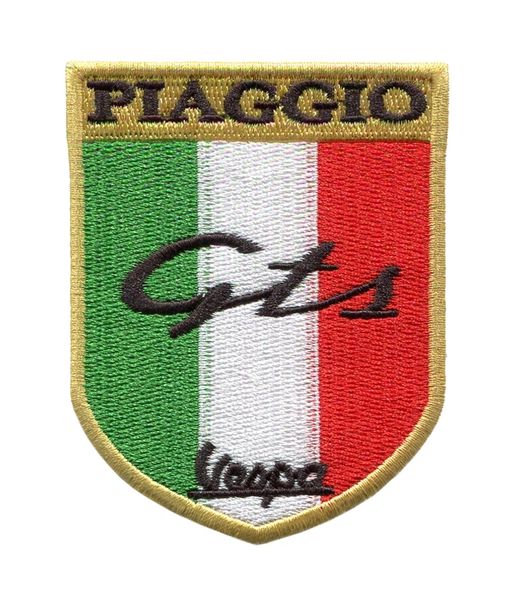 Vintage Style "GTS" Vespa Scooter Patch 8cm