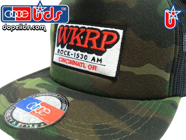 Vintage Style WKRP in Cincinnati Trucker Hat (Camo)