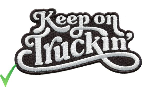 Keep on Truckin' Script Vintage Style 70's Patch 13cm x 7cm 5 Colors Inside