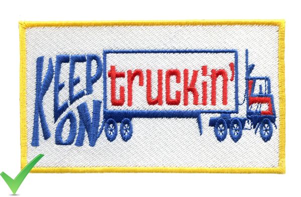 Keep on Truckin' Big Rig Vintage Style 70's Patch