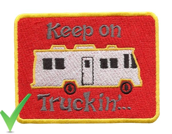 Keep on Truckin' RV Motorhome Patch 10cm X 8cm