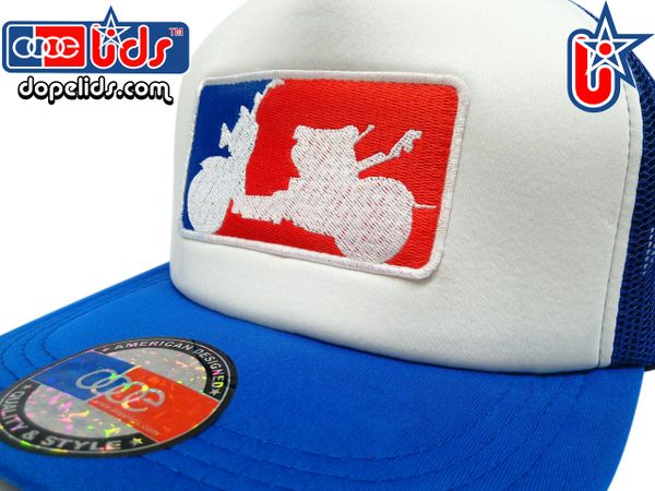 smartpatches Truckers "Major League Ruckus" Trucker Hat by dopelids headwear