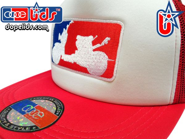 smartpatches Truckers "Major League Ruckus" Trucker Hat by dopelids headwear
