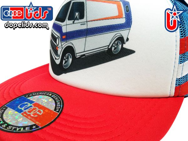 smARTpatches Truckers 79eighty Custom Van Vintage Style Trucker Hat