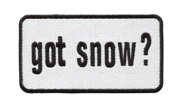 "Got Snow?" Skiing Snowboarding Ski Patch 9.5cm x 5cm