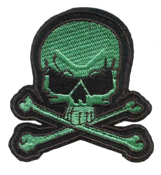 Skull Patch Green 8cm