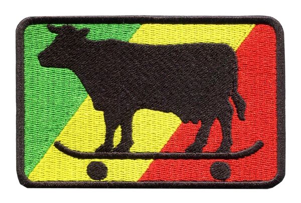 Rasta Skater Cow Skater Patch 9.5cm x 6.5cm