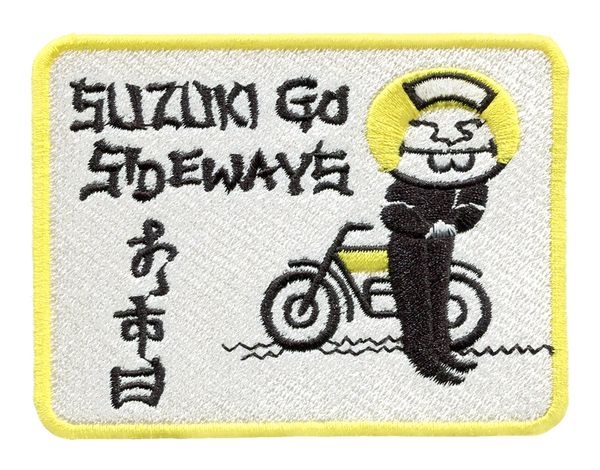 Vintage Style Suzuki Motorcycle Dirt Bike Patch 10cm x 7.5cm